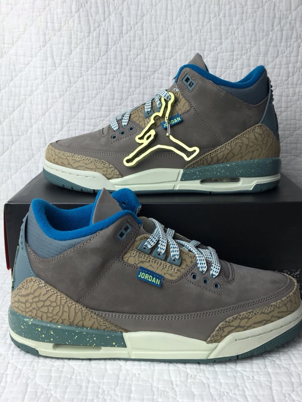 Nike Air Jordan 3 Retro (GS) Shoes Youth SZ 7Y Olive Grey Green IB7066-001